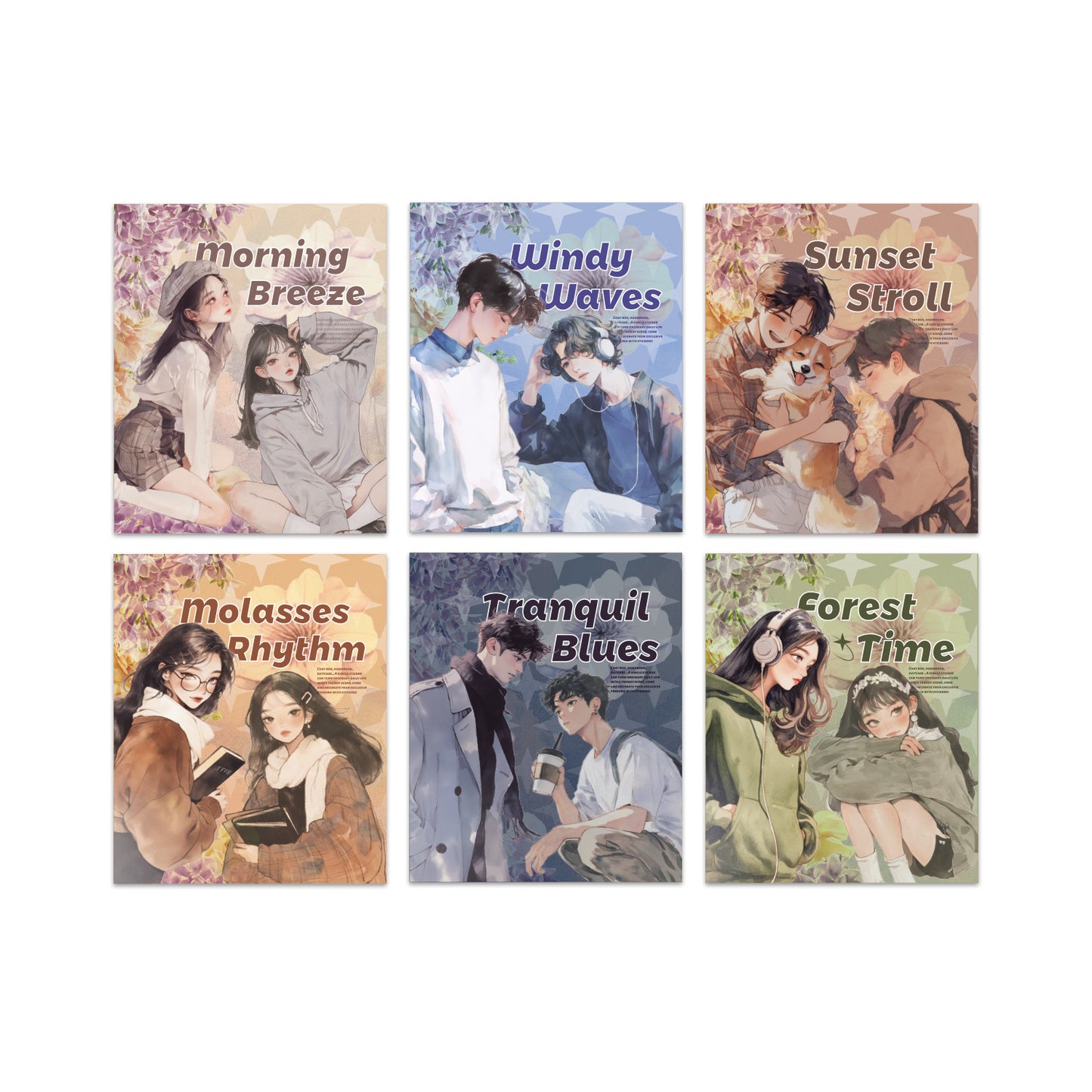 20 Pcs Fashion Girl Boy PET Stickers SXQX