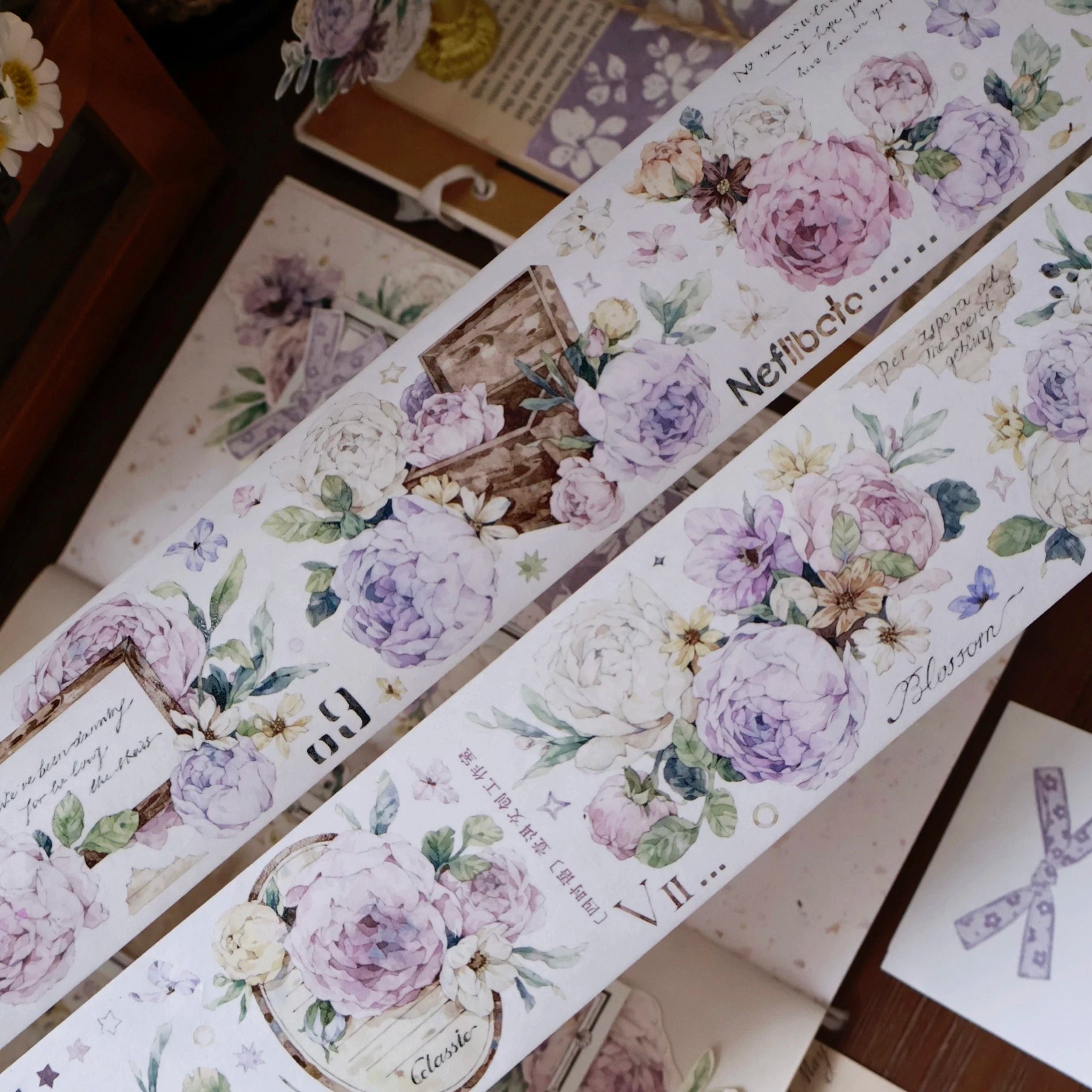 Floral  Decorative Tape Rolls- Seasons' Whispers