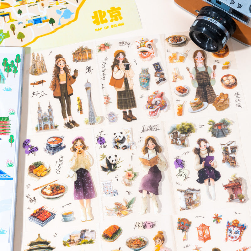 3 Sheets City Girl PET Stickers DAZLS