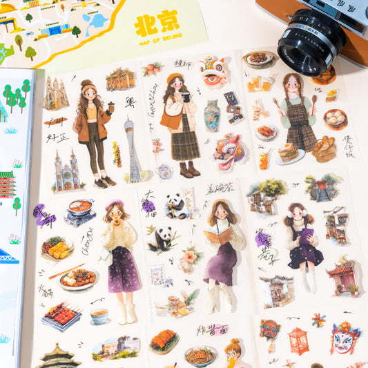 3 Sheets City Girl PET Stickers DAZLS