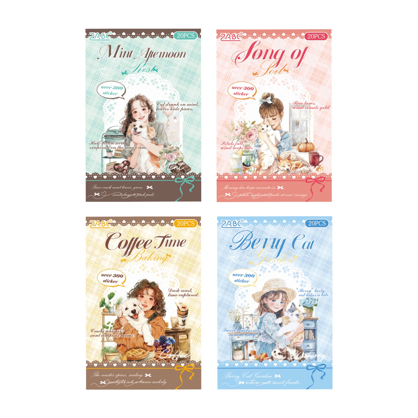 20 Sheets Lifestyle PET Stickers Book BFMC