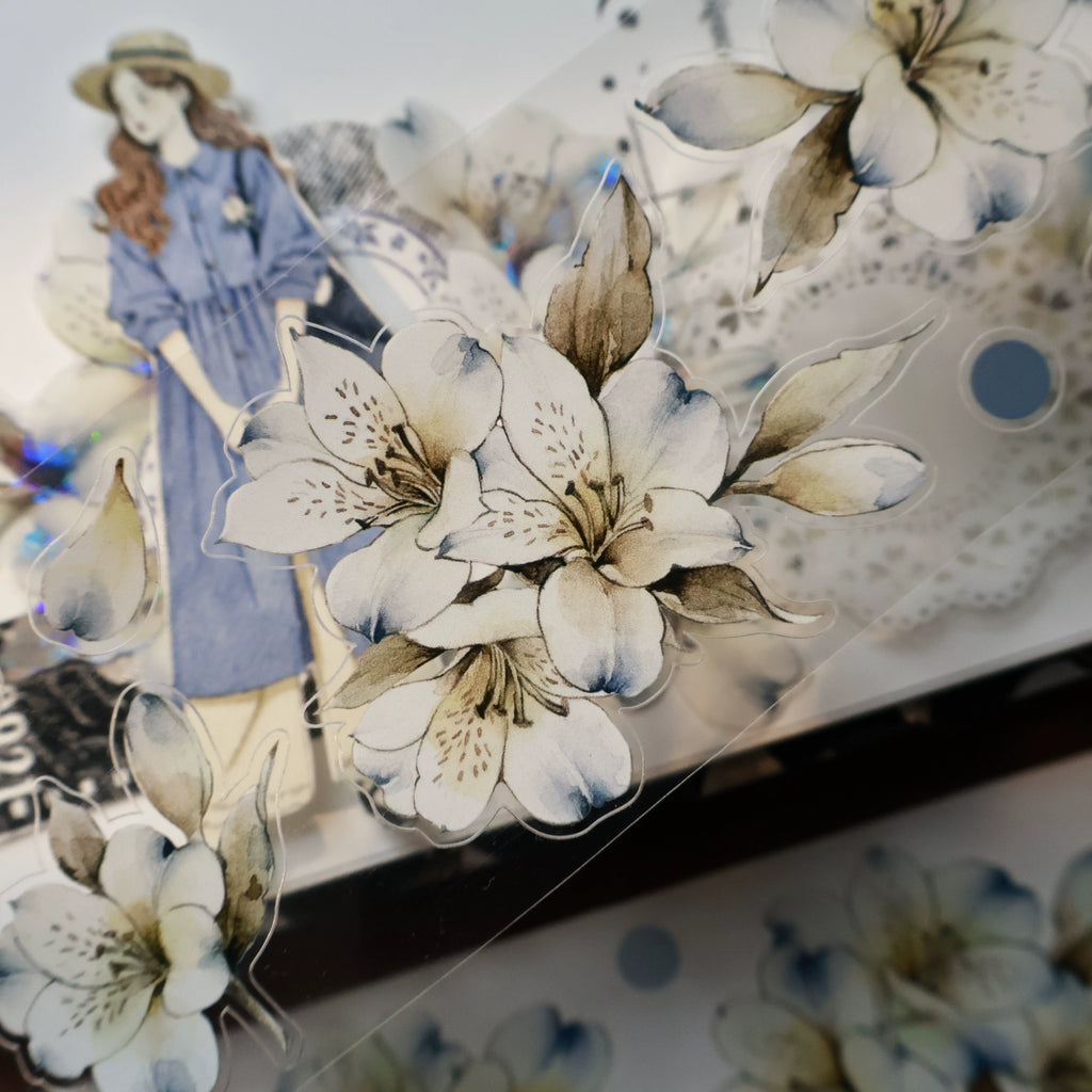 Floral Decorative Tape Rolls- Blue Haven