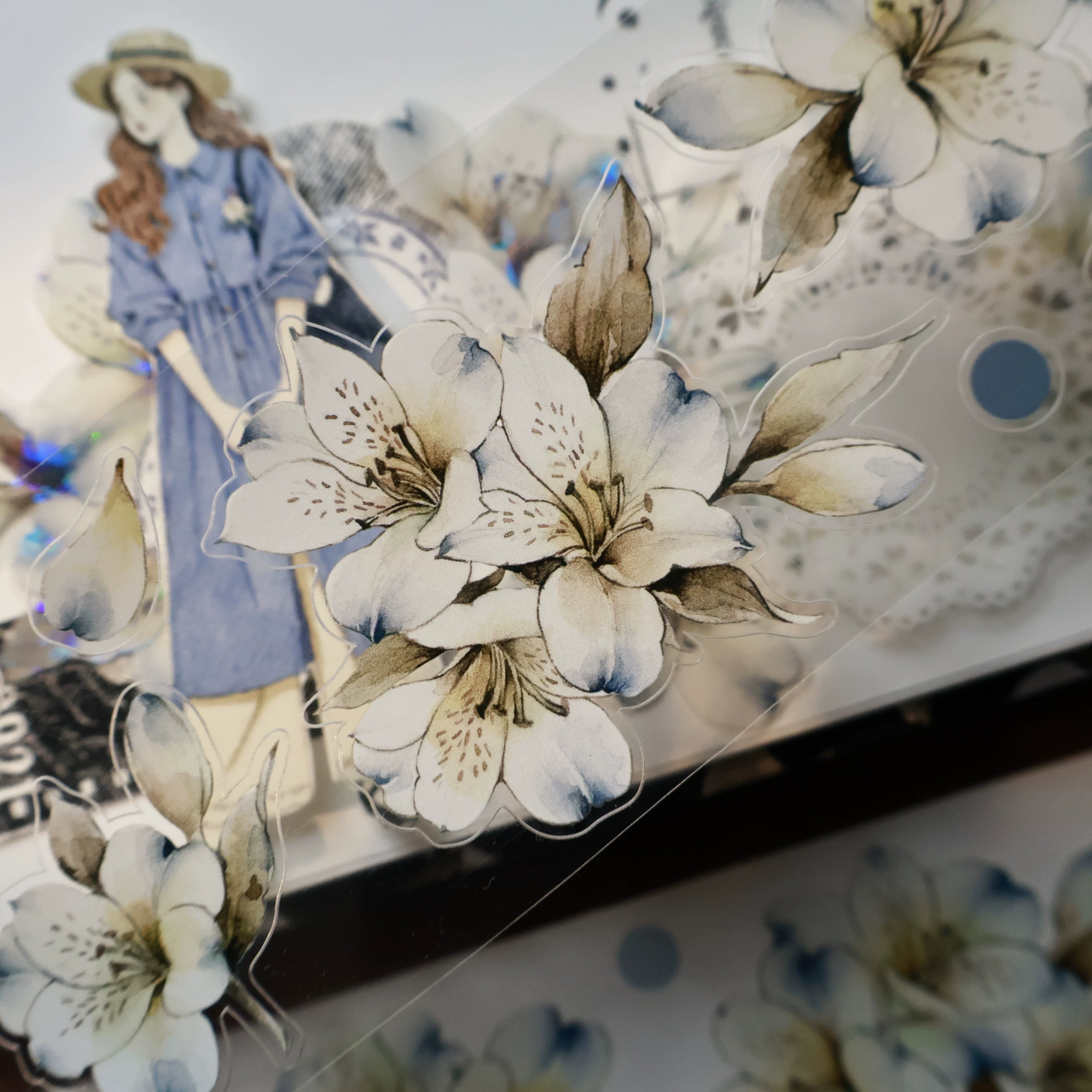 Floral Decorative Tape Rolls- Blue Haven