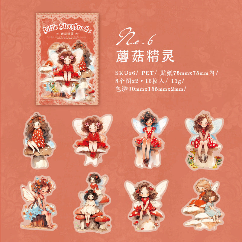 16 Pcs Spirit PET Stickers XXTHZ