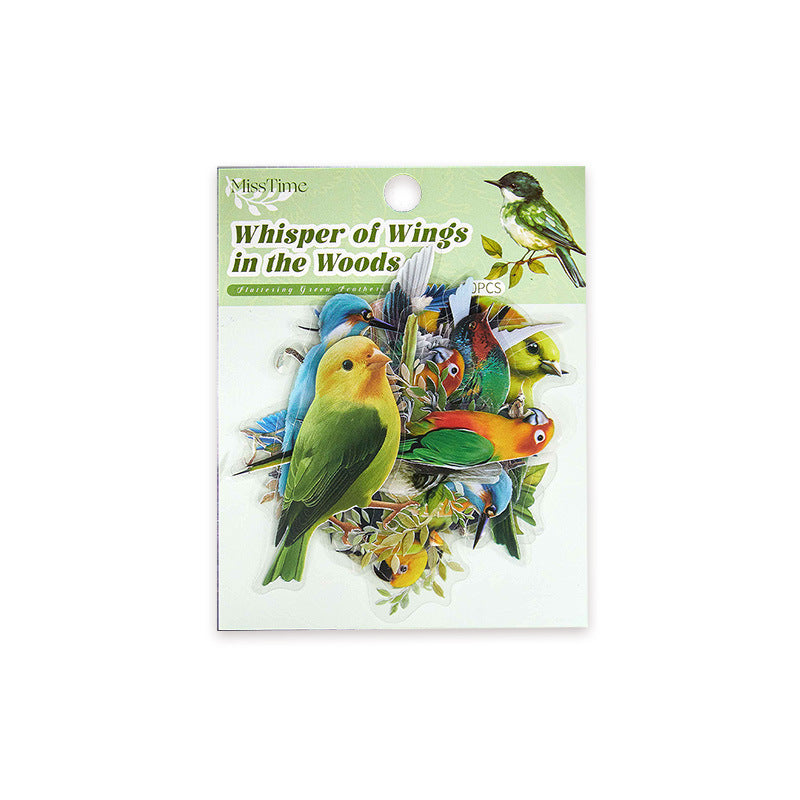 30 Pcs PET Bird Stickers LJYY