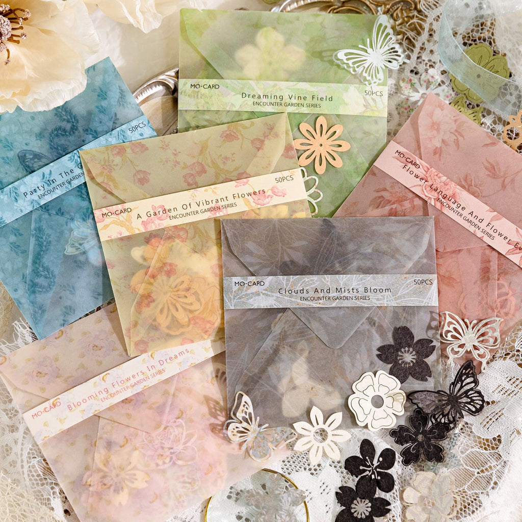 50 Pcs Cutout Flowers Paper XHHY