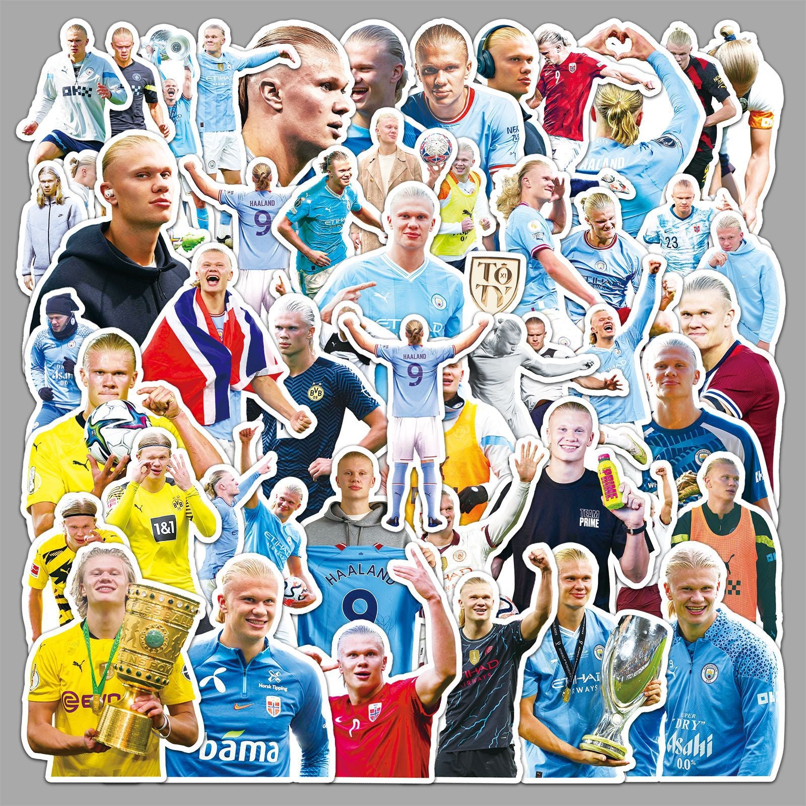 50Pcs Football Theme Waterproof Vinyl Stickers STY12