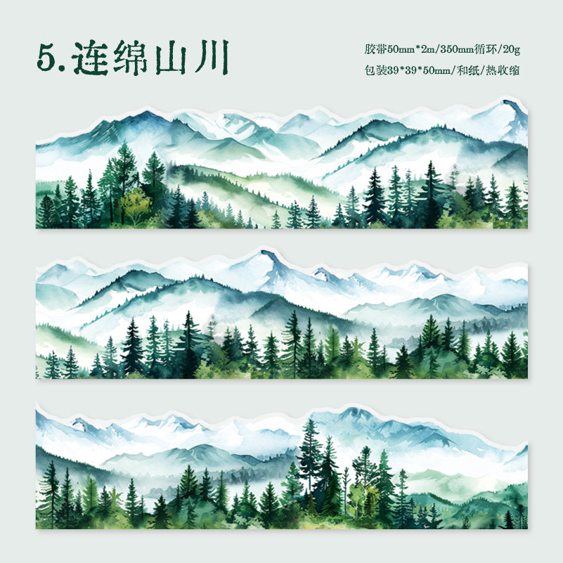 1 Roll Nature Landscape Die Cut Washi Tape LDJZ