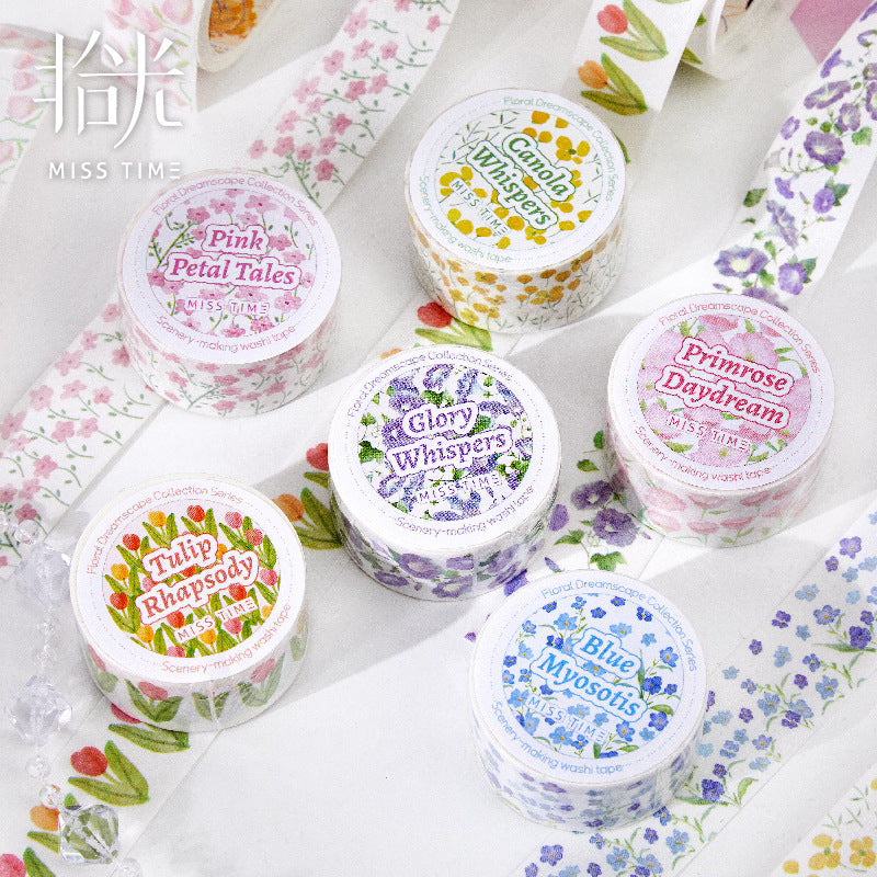 1 Roll Abstract Flowers Washi Tape HYJX