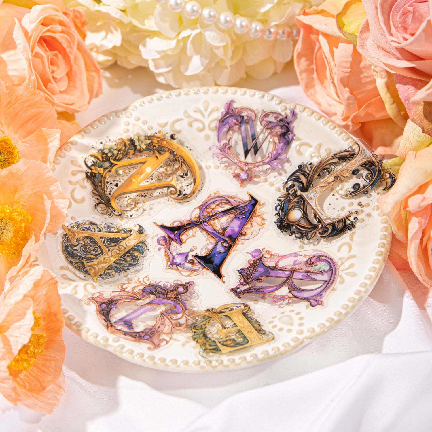 36 Pcs Letter PET Stickers ZMYS