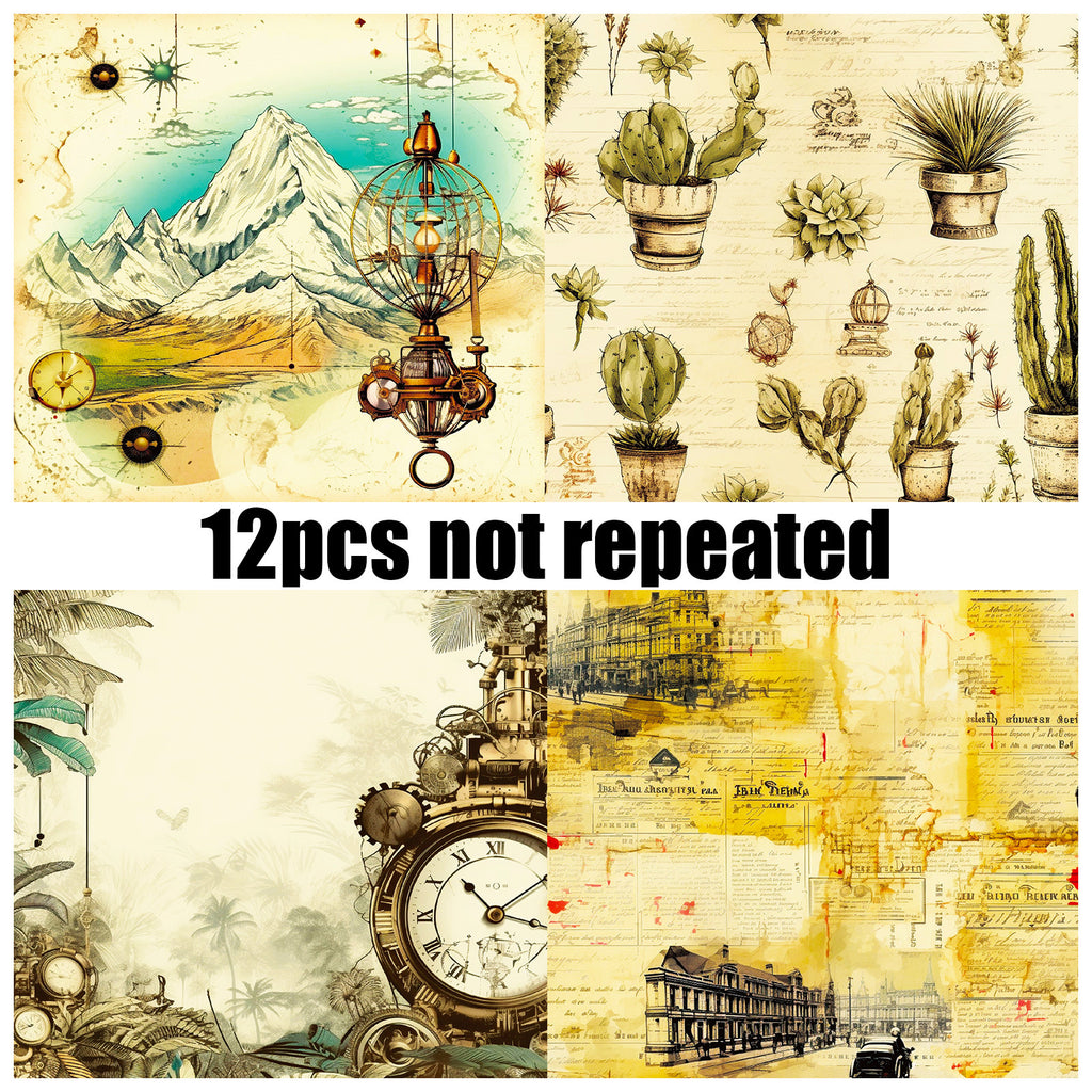 6 inch Vintage Scrapbook Paper Pad PA729