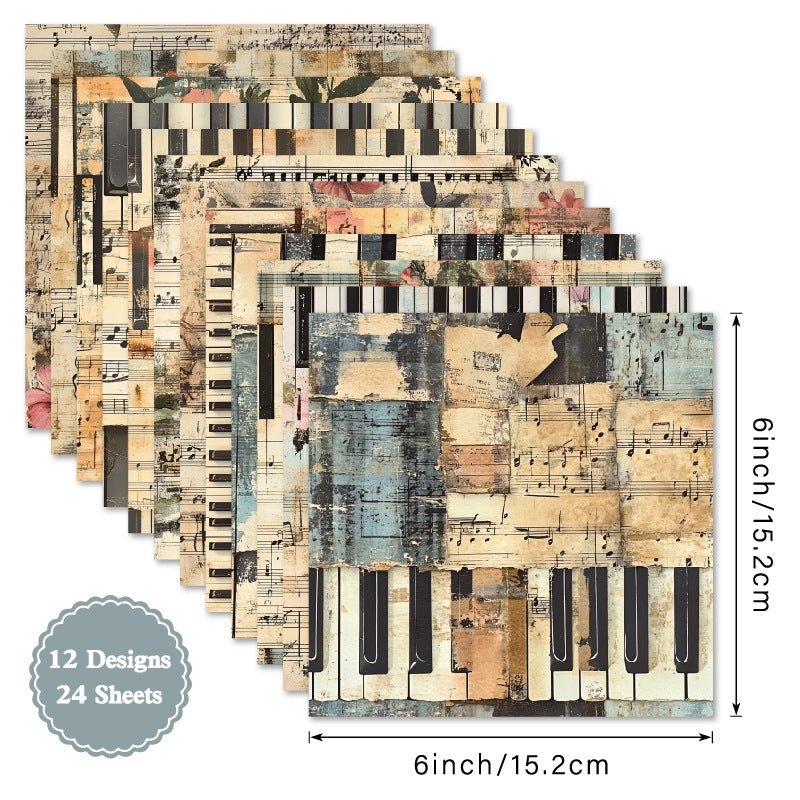 6 inch Melody Bloom Scrapbook Paper Pad SKP451
