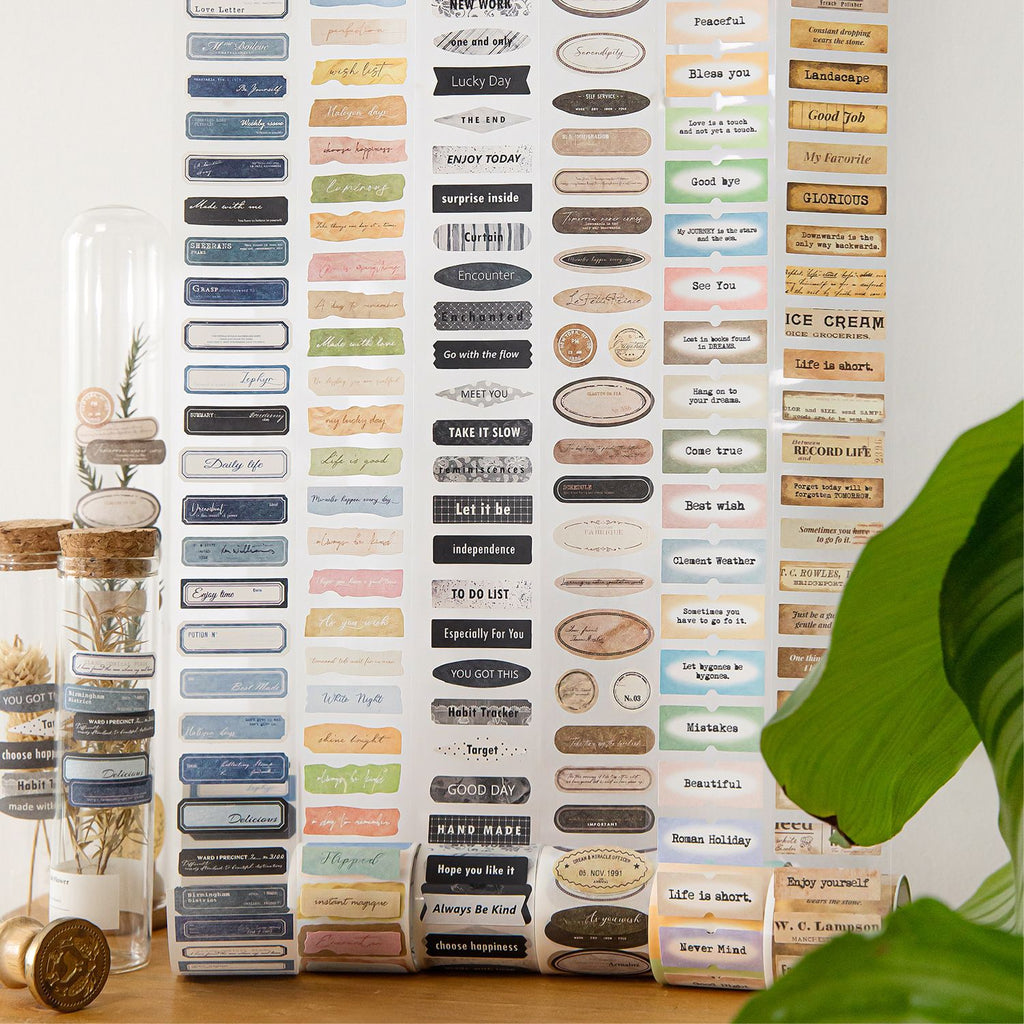1 Roll Vintage Label Stickers Tape SGDB