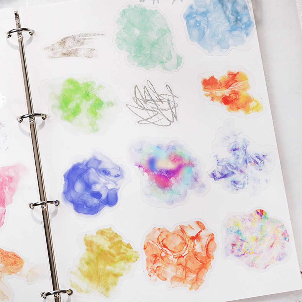 12 Pcs Watercolro PET Stickers RSDCLM