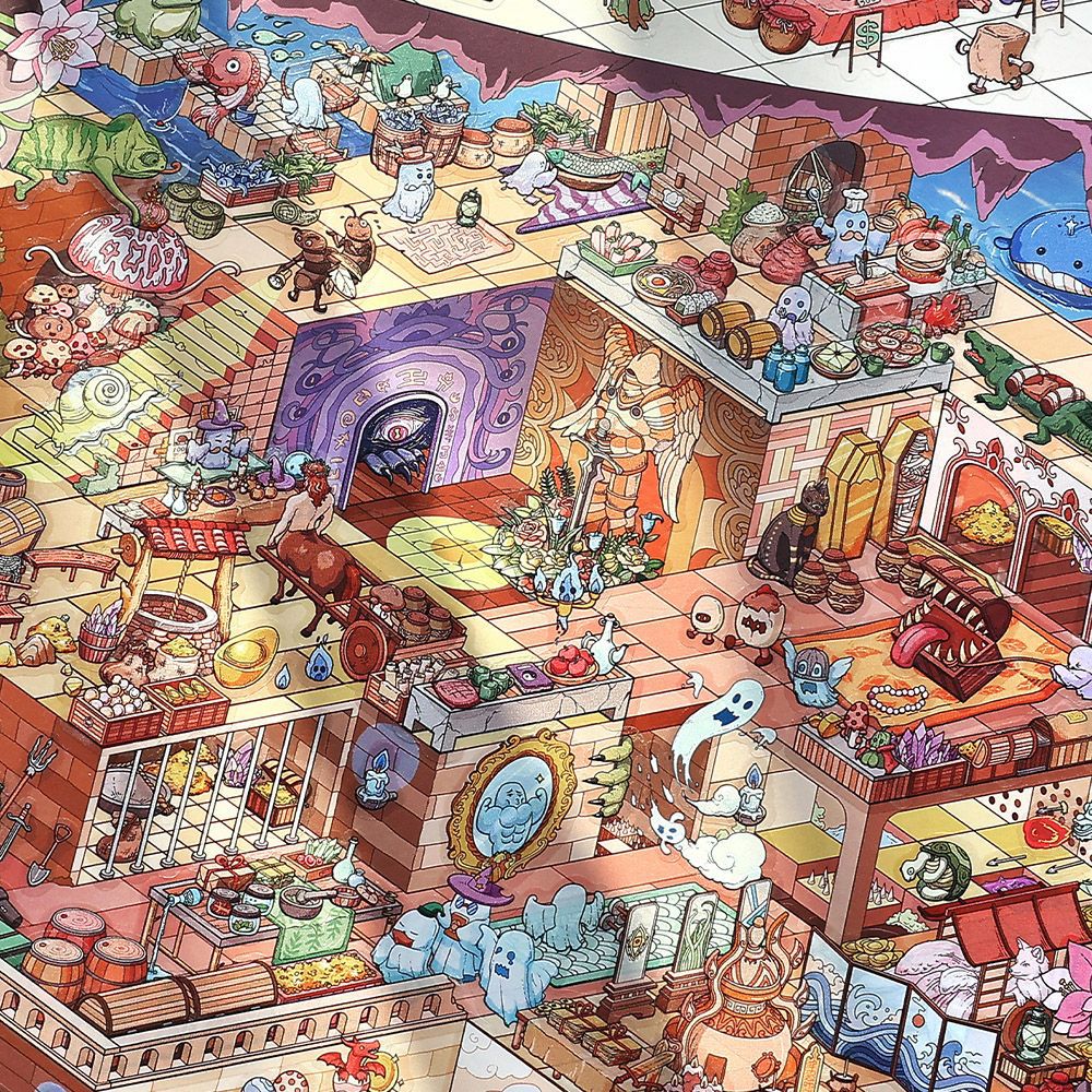 3D Dungeon Scene DIY Stickers Kit JJYYZ37