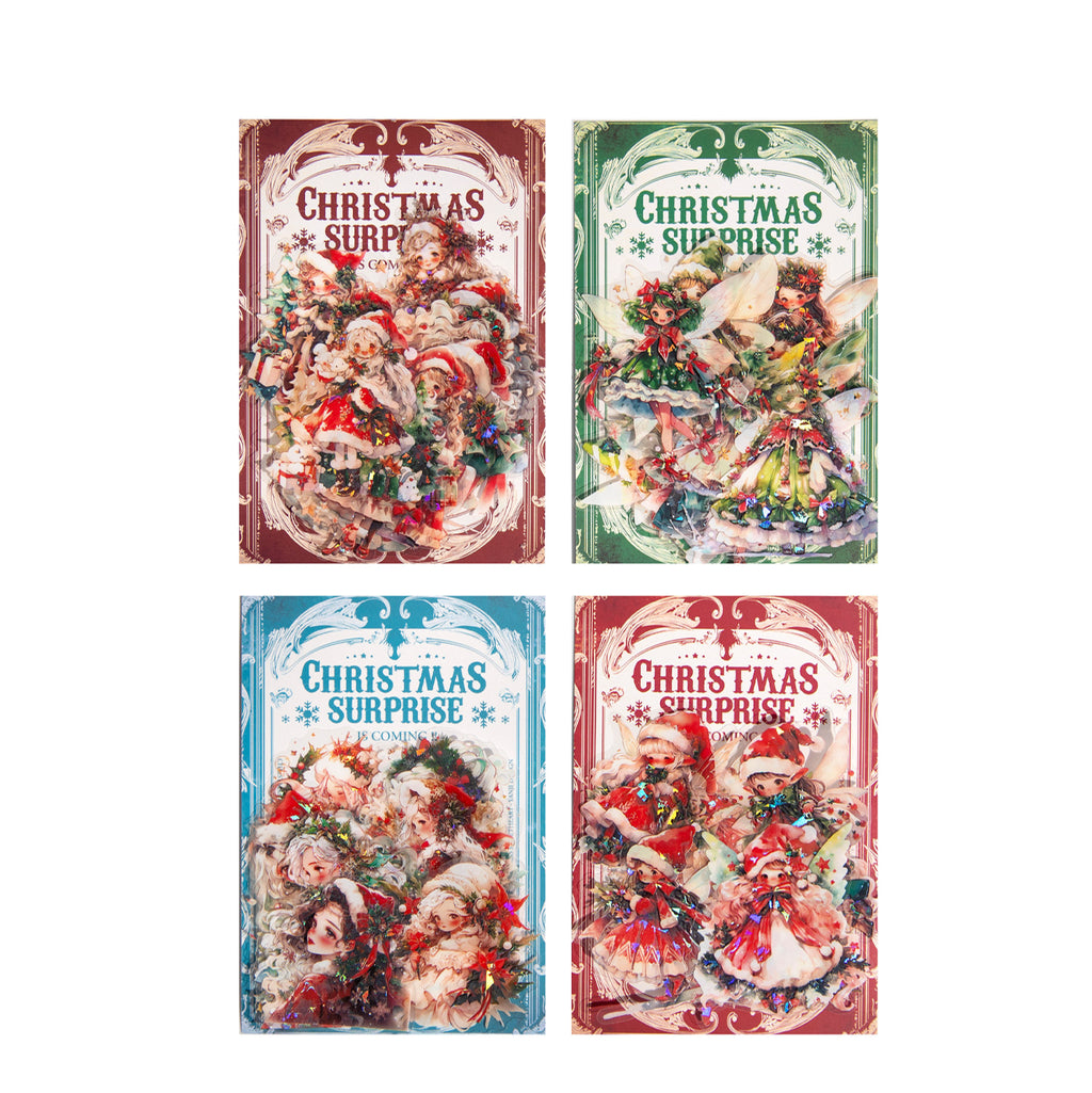 10 Pcs Christmas Elf PET Stickers SDJXJL