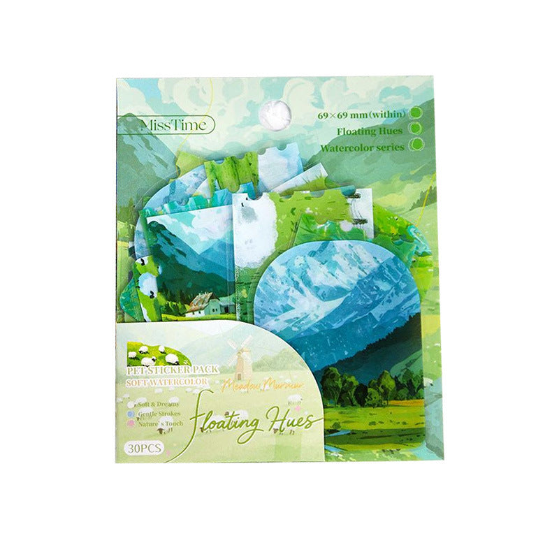 30 Pcs Seasonal Landscape PET Stickers FCHJ