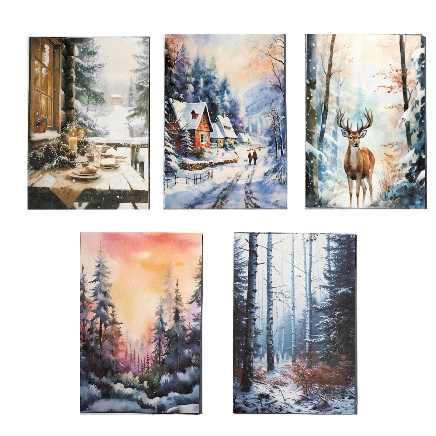 30 Sheets Winter Snow Landscape Scrapbook Paepr DRXS