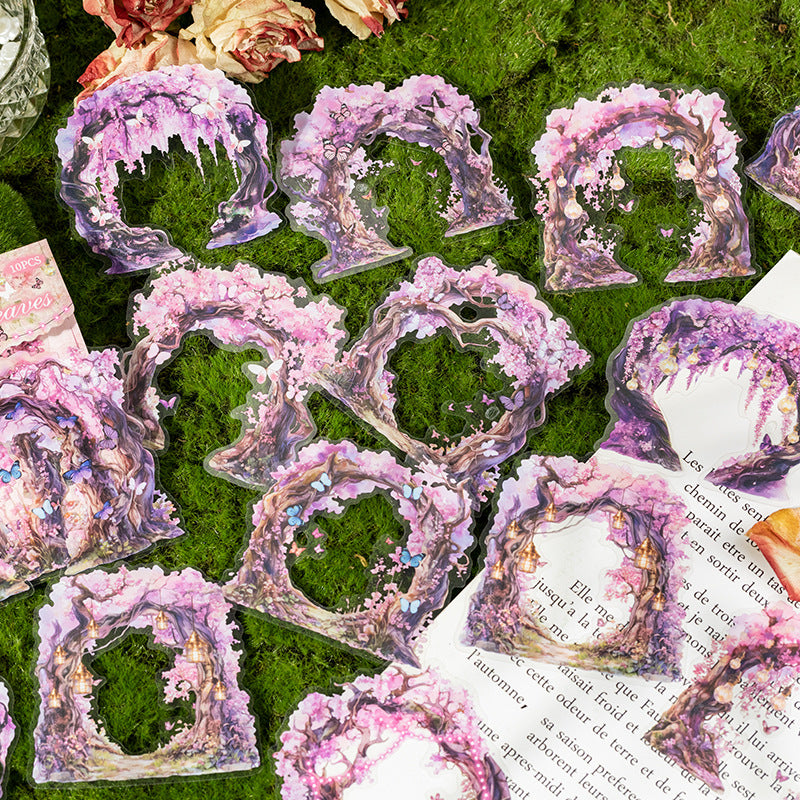 10 Pcs Tree Window PET Stickers YYZT