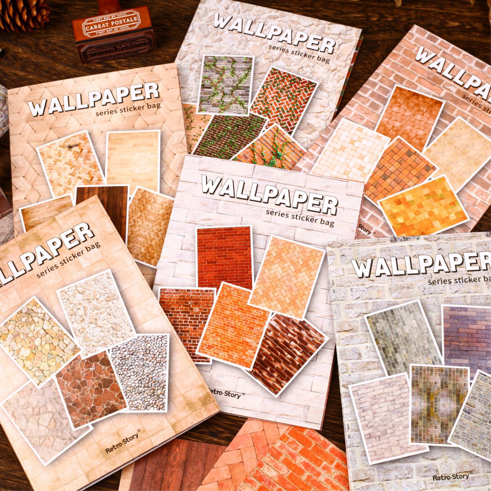 10 Pcs Wall Texture Stickers WBXL
