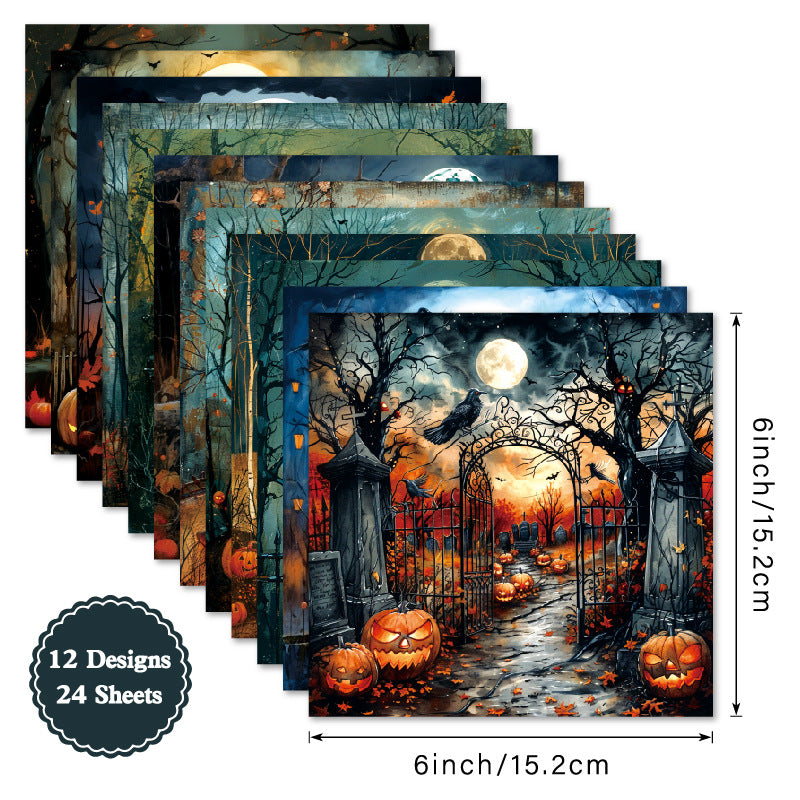 6 inch Halloween Scrapbook Paper Pad SKP2038