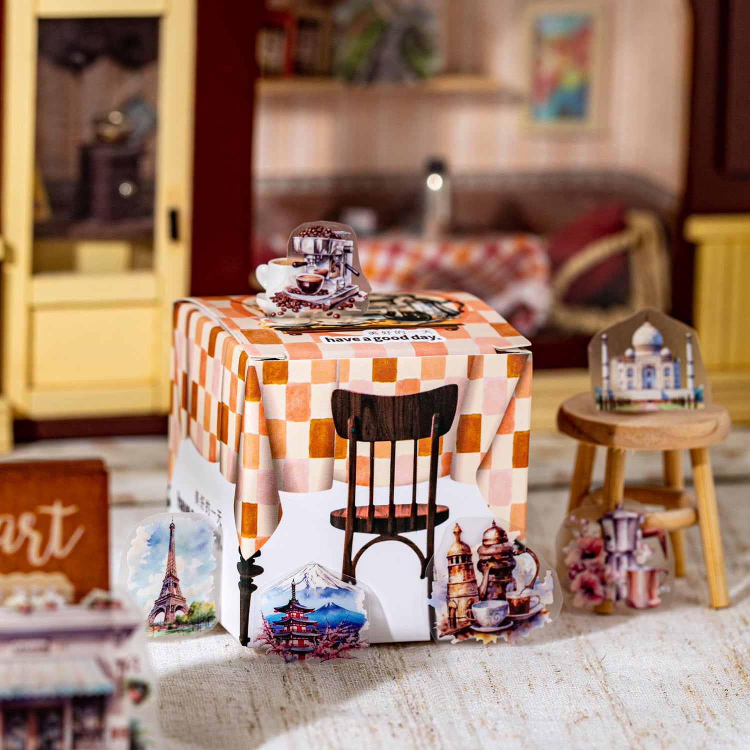1 Roll Cofee Themed PET Tape ZMKFG