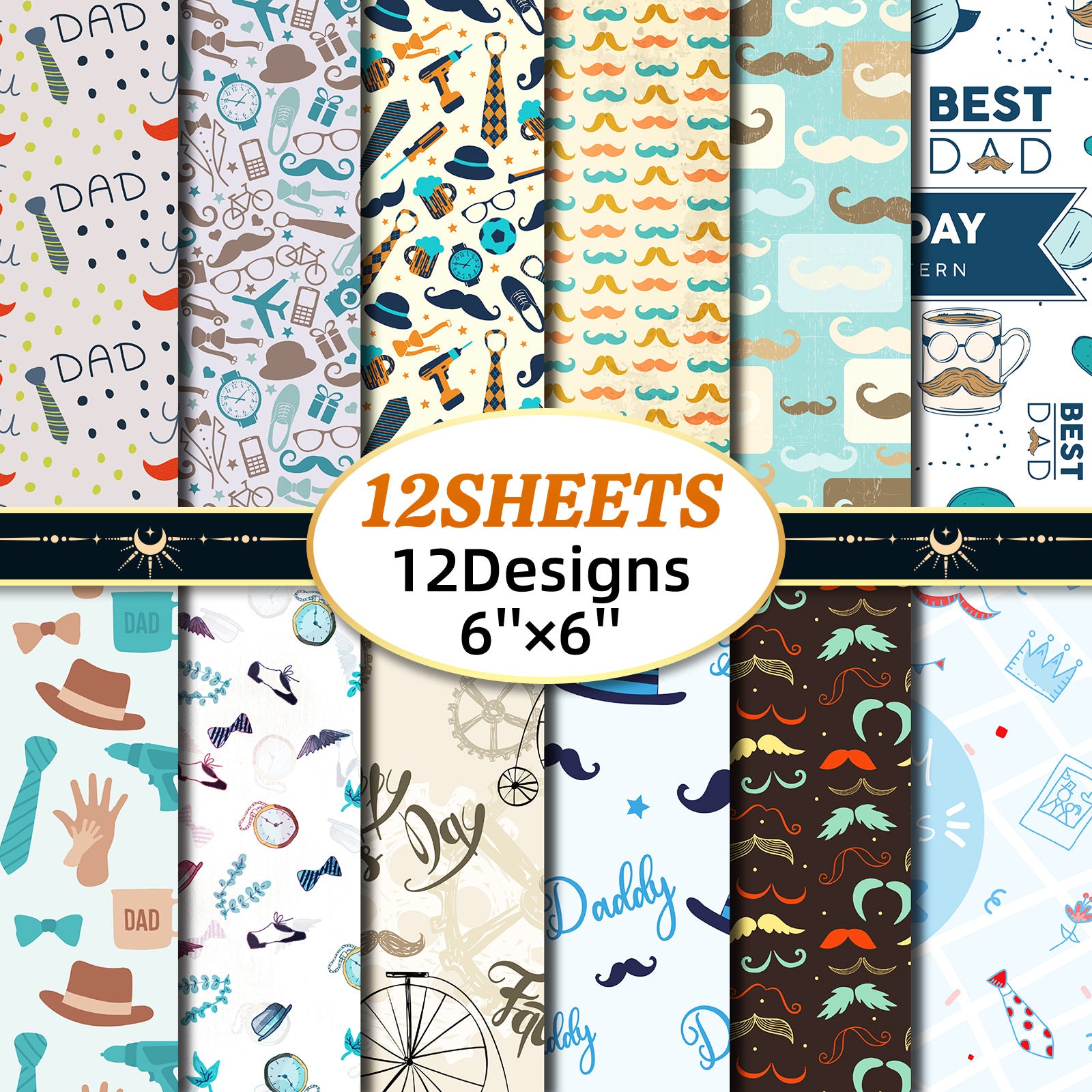 6 inch Father's Day Scrapbook Paper Pad PA796