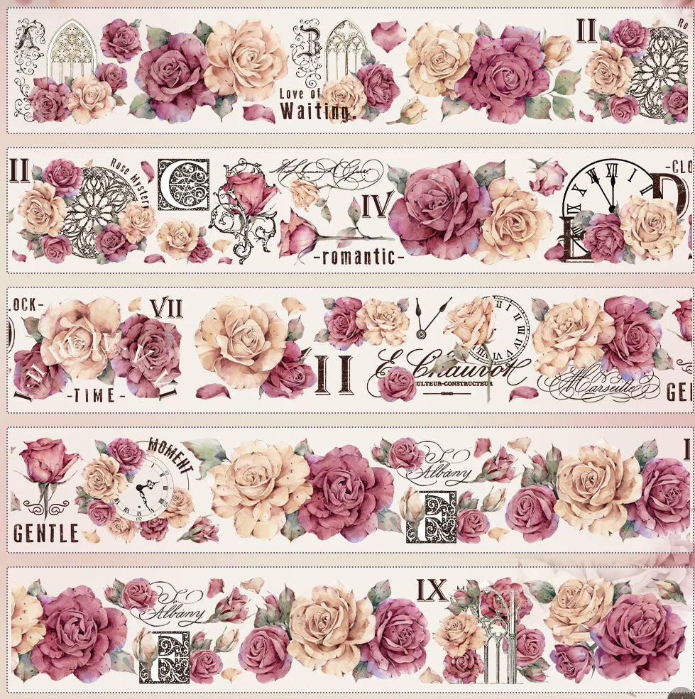 Floral Decorative Tape Rolls- Nostalgic Rose