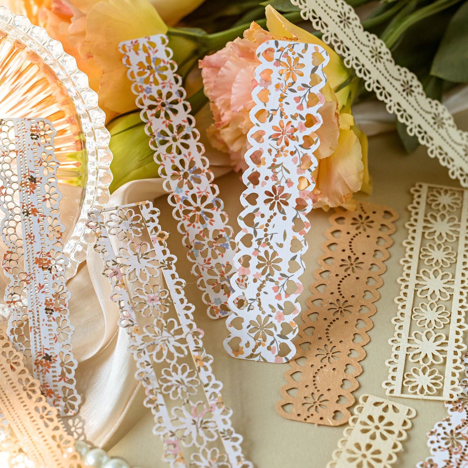 10 Pcs Lace Scrapbook Paper LSHY