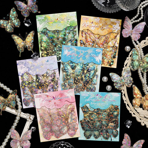 10 Pcs Shell Light Butterfly Stickers ZRZY