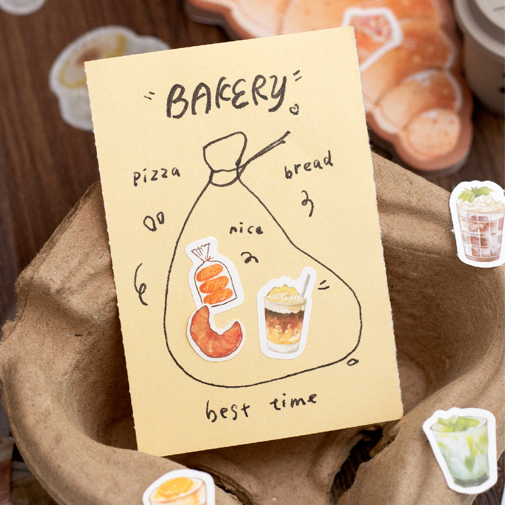 48 Sheets Coffee Theme Planner Stickers Book JRYHKF