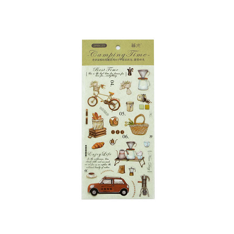 2 Sheets Life Style PET Stickers QMWNDXY