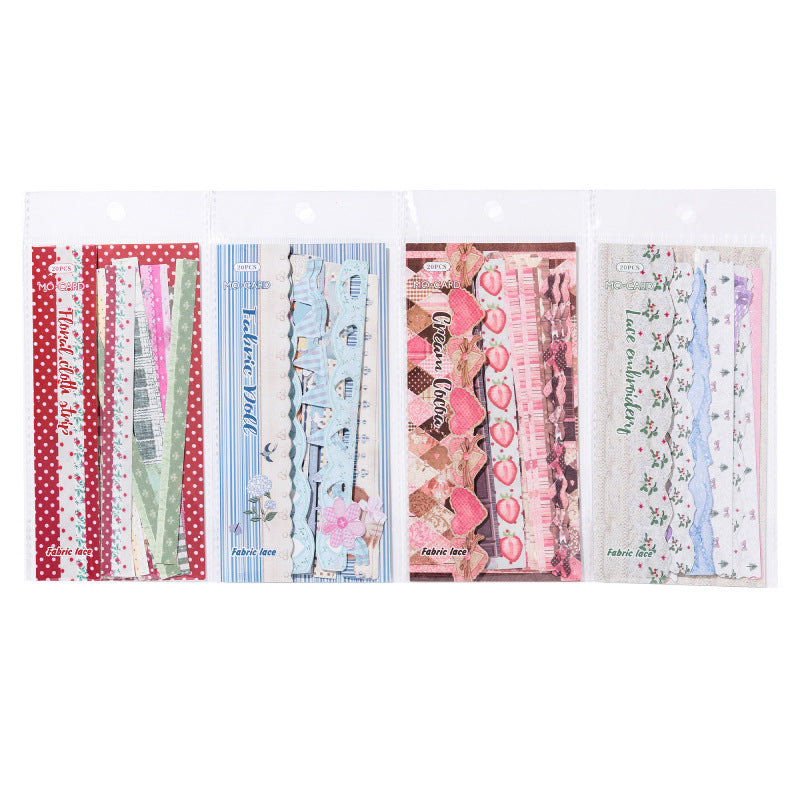 20 Pcs Vintage Floral Border Stickers BYHB