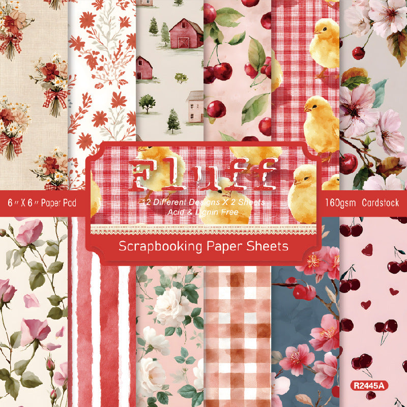 6 inch Fluff Scrapbook Paper Pad SKP445