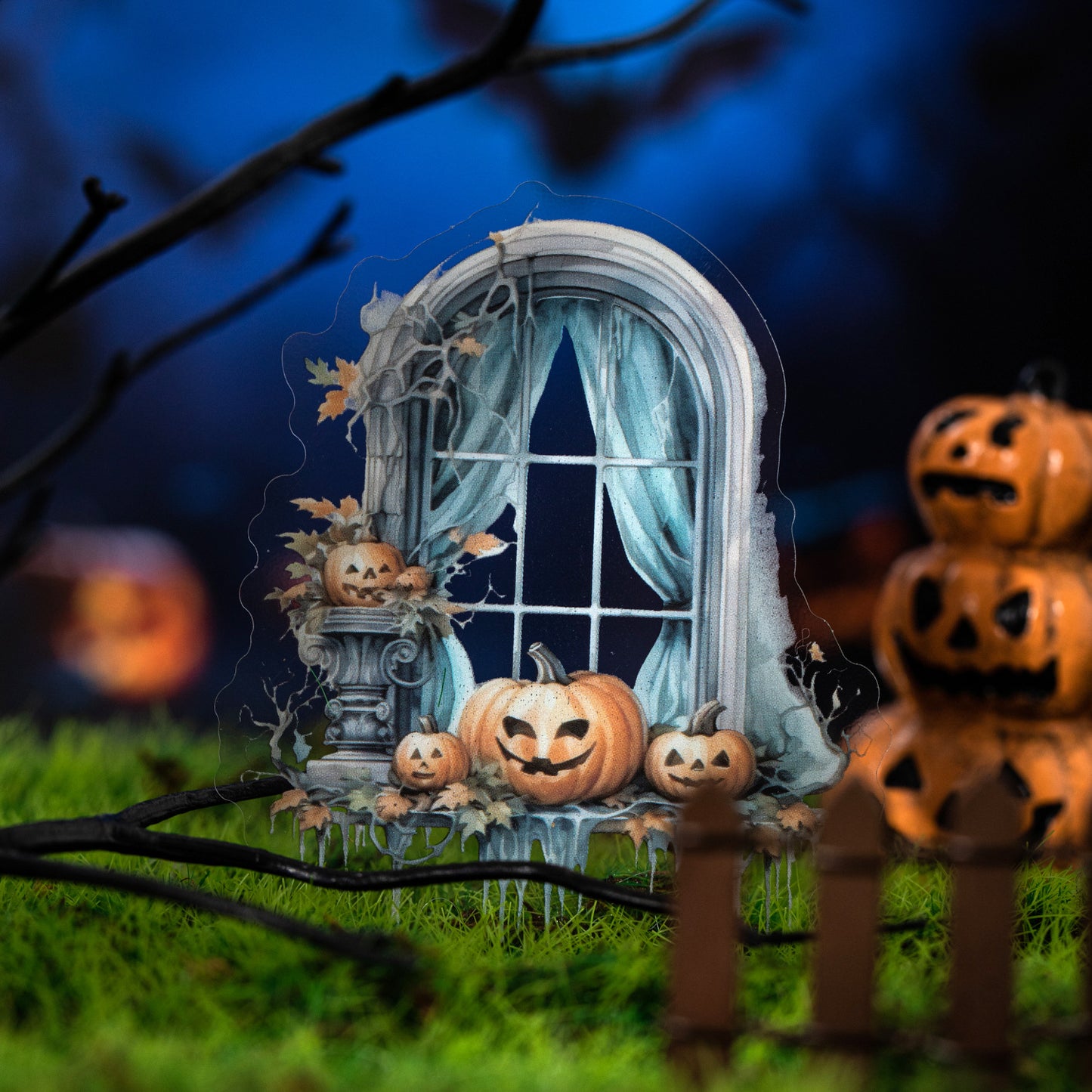 10 Pcs Halloween Windows PET Stickers AYCY