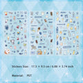 6 Sheets Dessert Drink PET Stickers BTSG