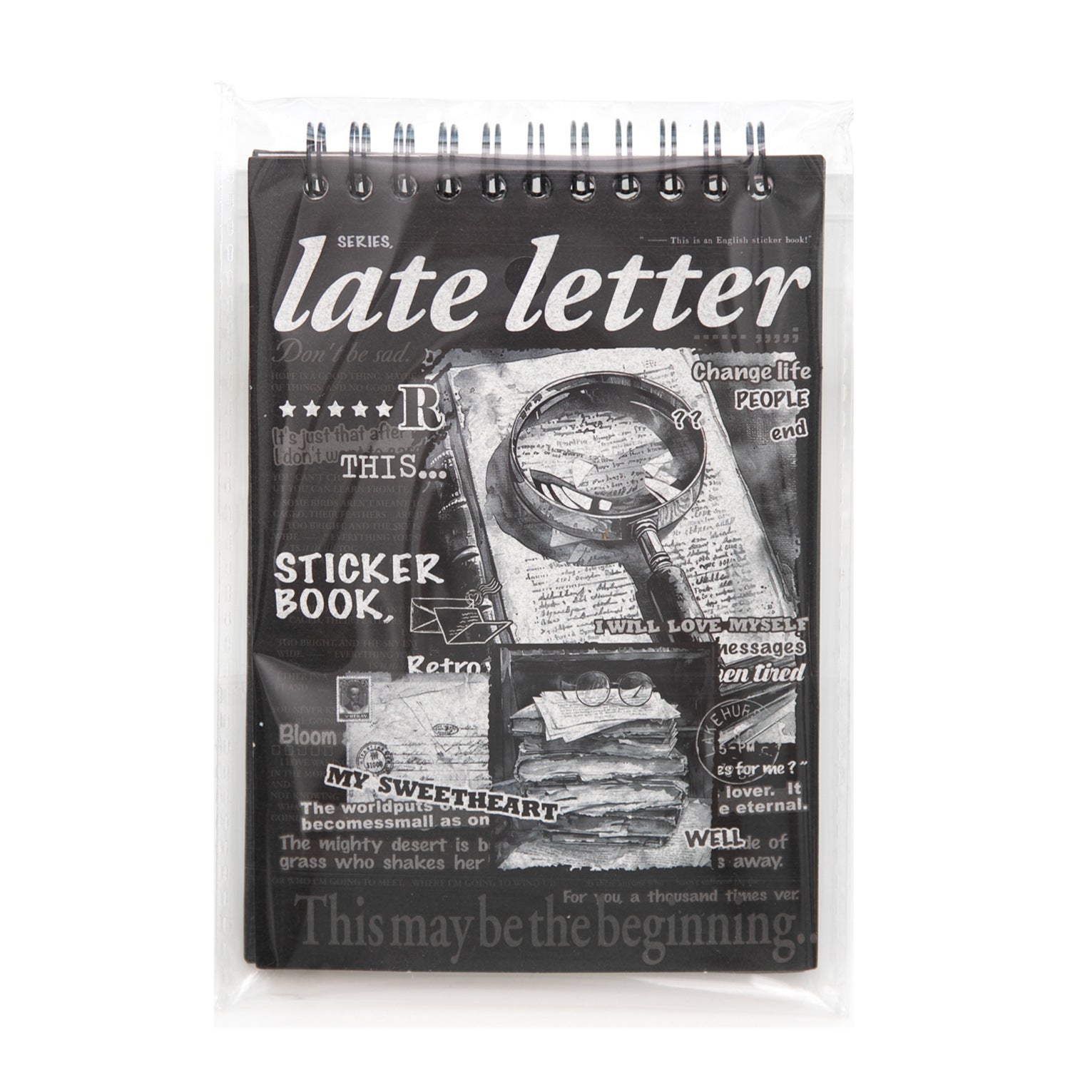 24 Sheets Quote Words Stickers Book CLDXJ