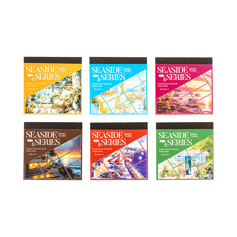 24 Sheets Seaside Town Stickers Book HBXL