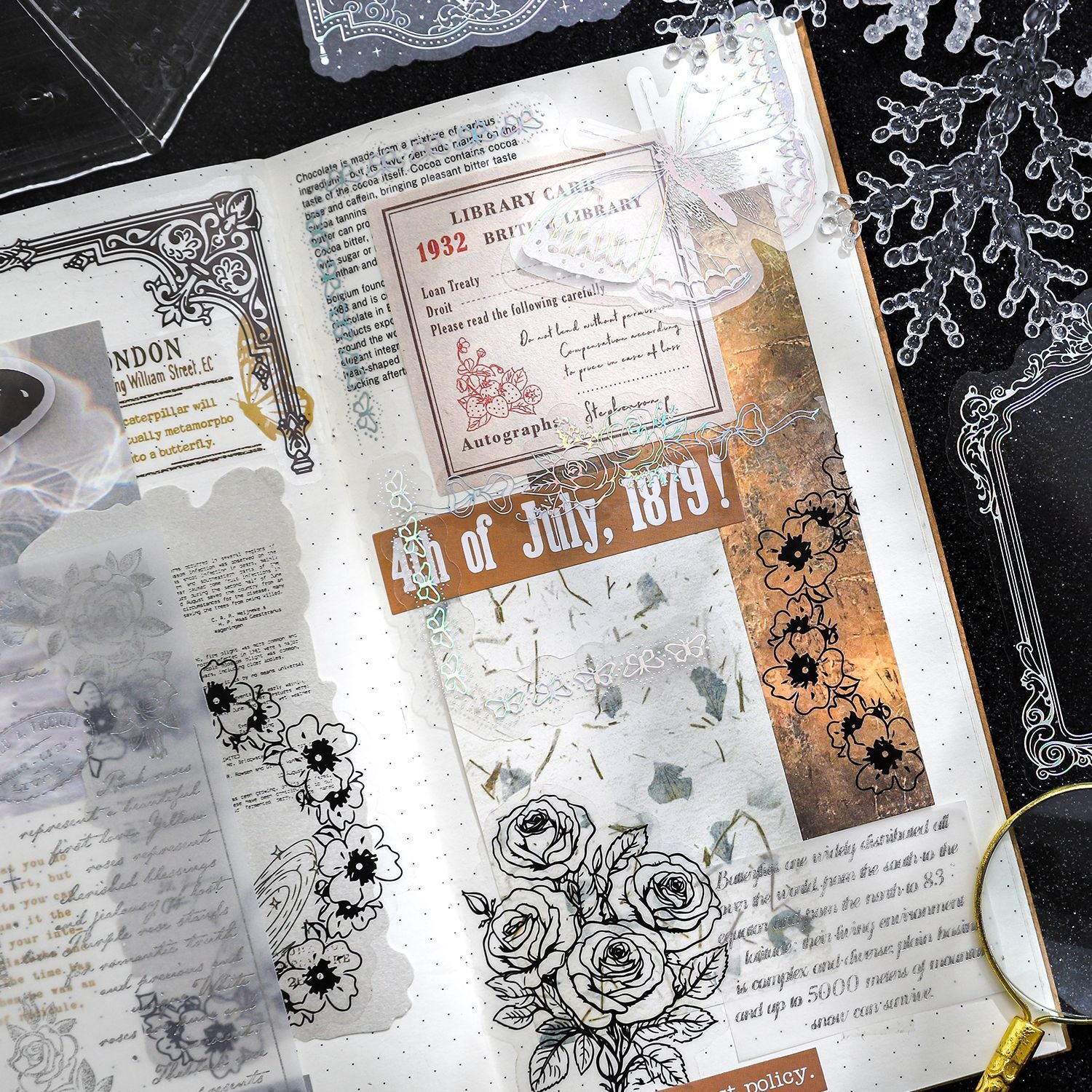 10 Pcs Vintage Frame Border PET Stickers SKLTYL