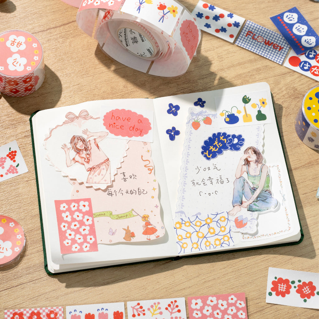 1 Roll Floral Stickers Tape SHQXT