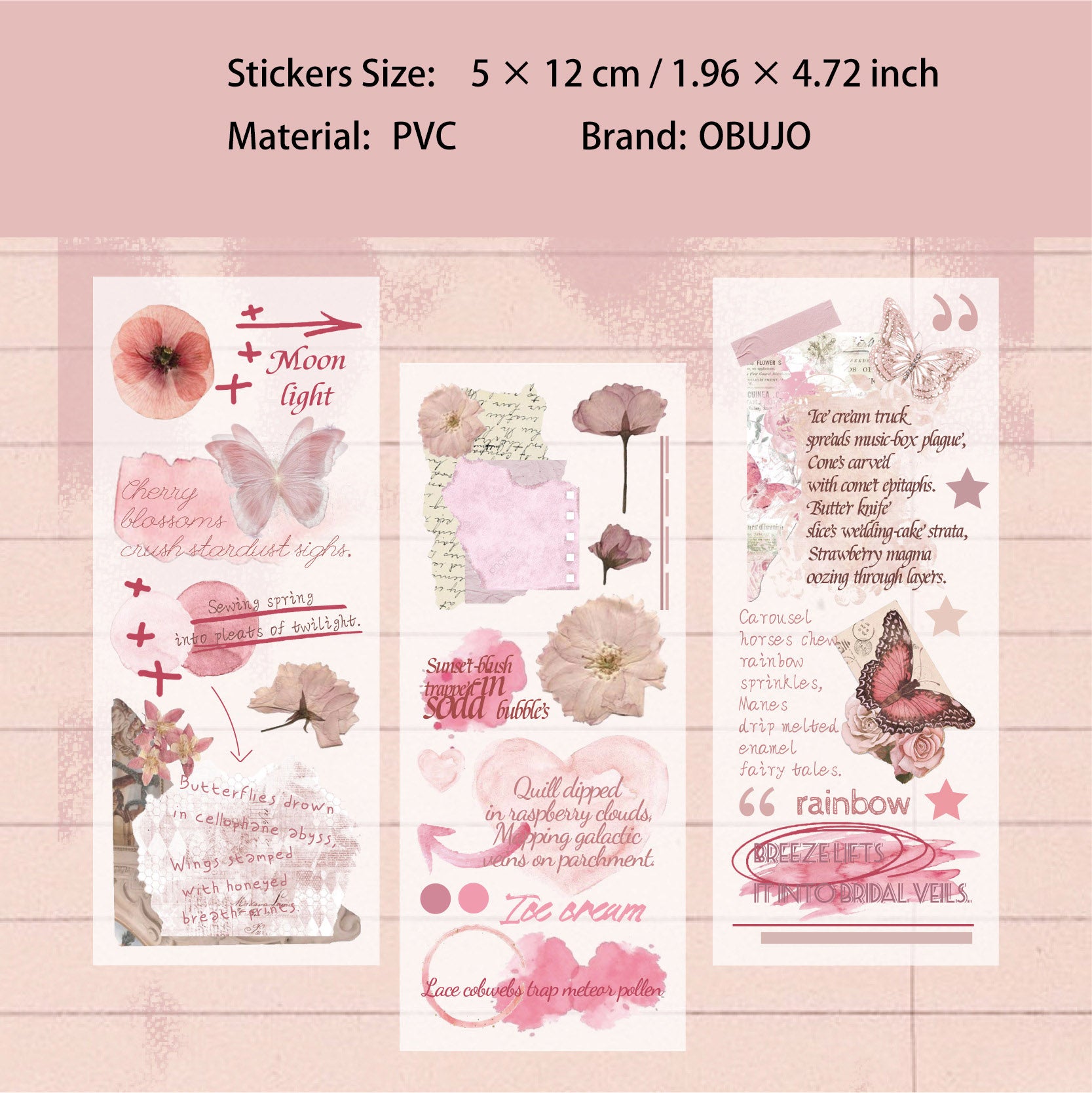 3 Sheets Love Letter Theme Transfer Stickers QSXY