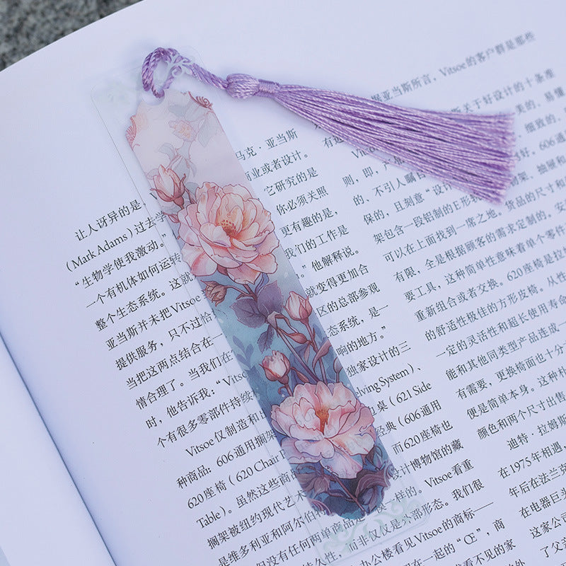 6 Pcs PVC Flowers Bookmark FCHX