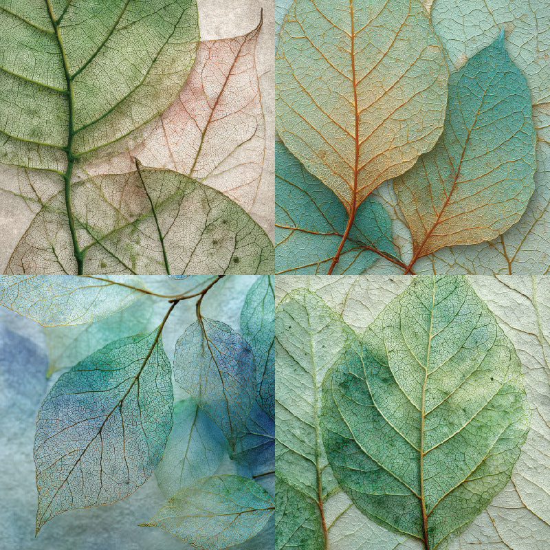 6 inch Green Leaf Texture Scrapbook Paper Pad SKP577