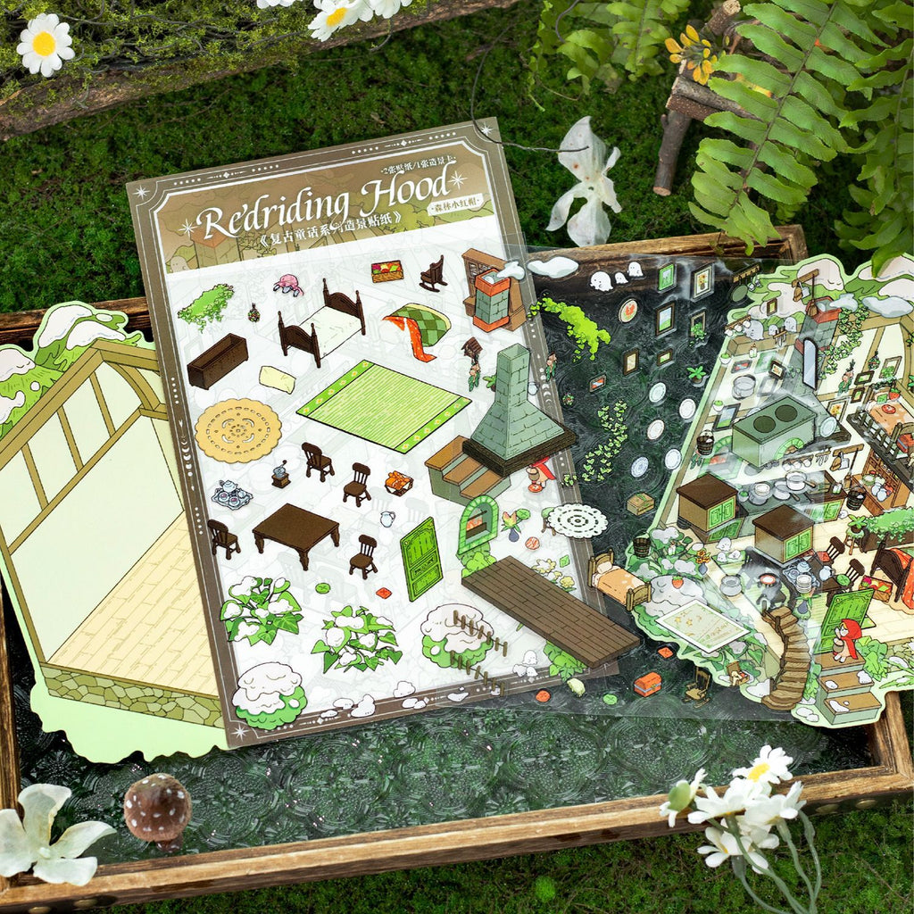 3D Fairy House Scene Diy Stickers Kit FGTH