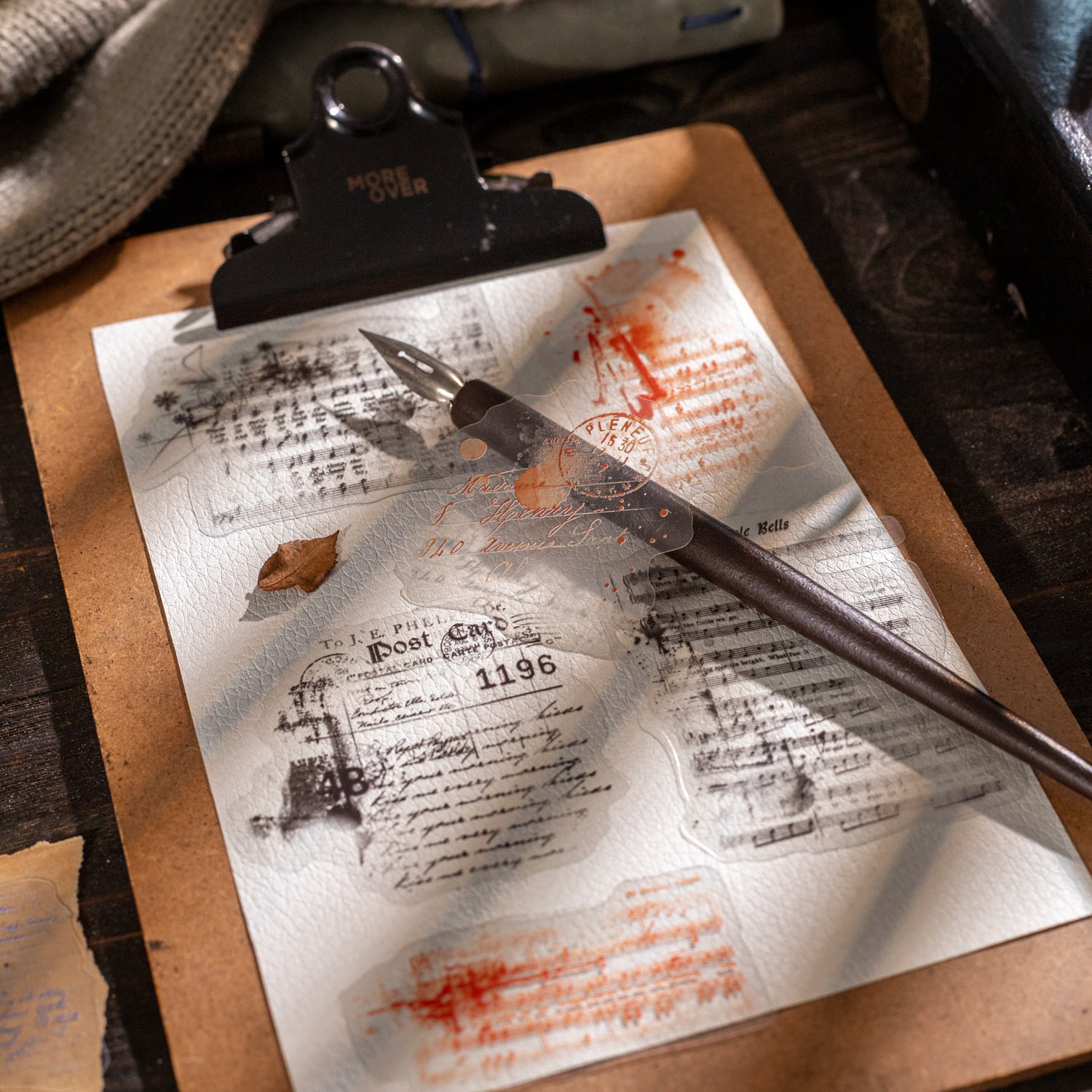 15 Pcs Vintage Letter PET Stickers BBXJ