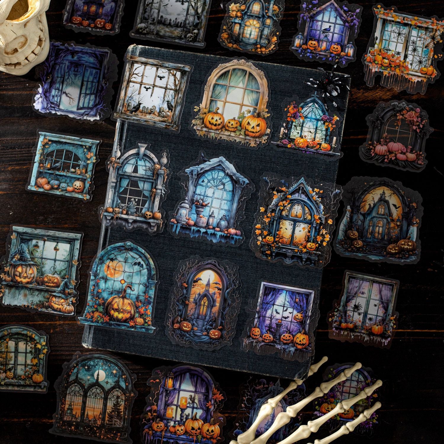 10 Pcs Halloween Windows PET Stickers AYCY