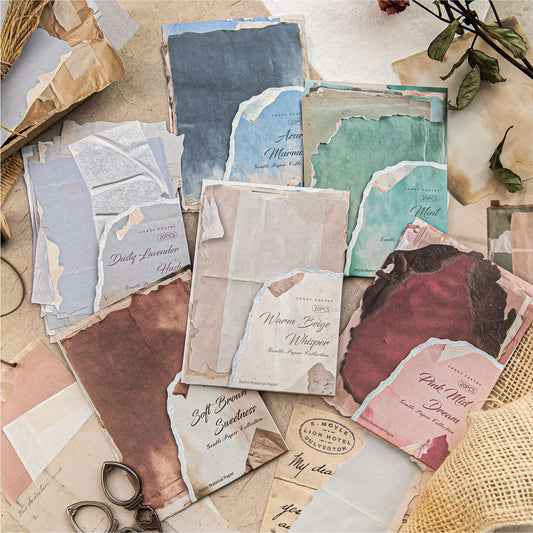 20 Pcs Vintage Basic Junk Journal Paper WRZP