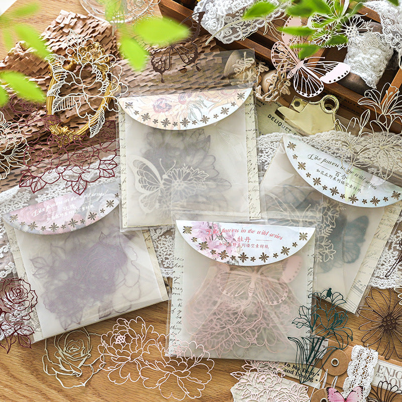 10 Pcs Cutout Paper Flowers RHZY