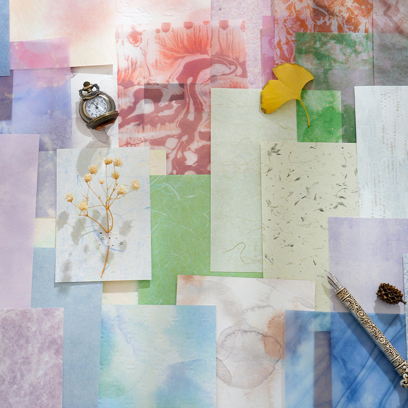 40 Sheets Embossed Texture Scrapbook Paper HYFXY