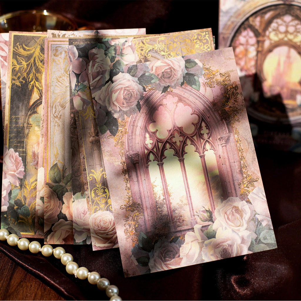 32 Pcs Baroque Theme Scrapbook Paper BLKMJ